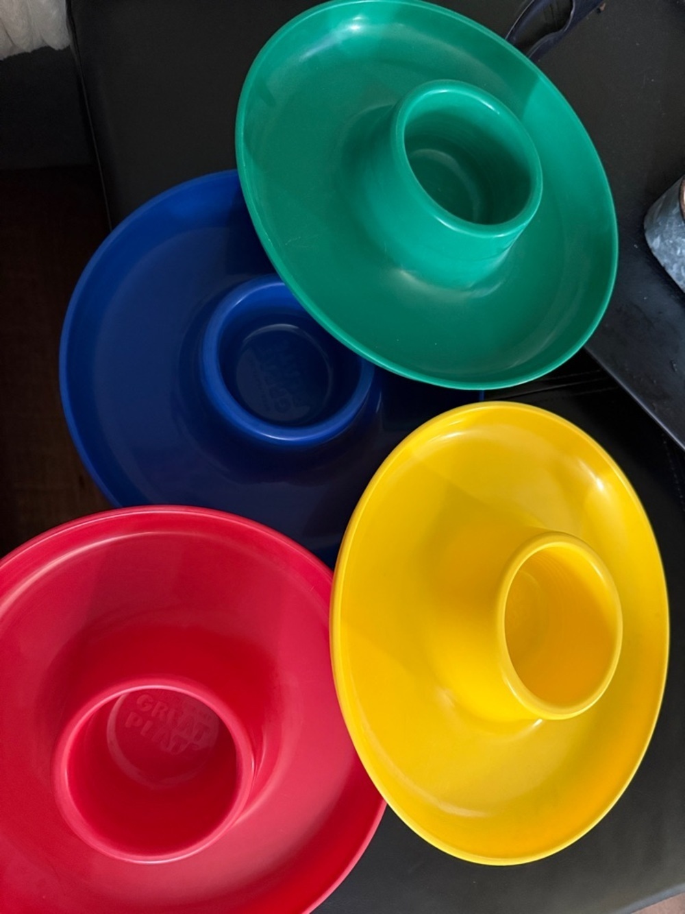 Party Snack & Drink Holders - Red, Blue, Green, Yellow